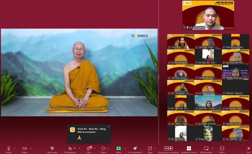 Khoá Thiền Gosinga Online (Zoom)