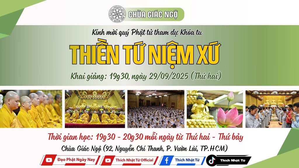 Khoá Tu Thiền Tứ Niệm Xứ