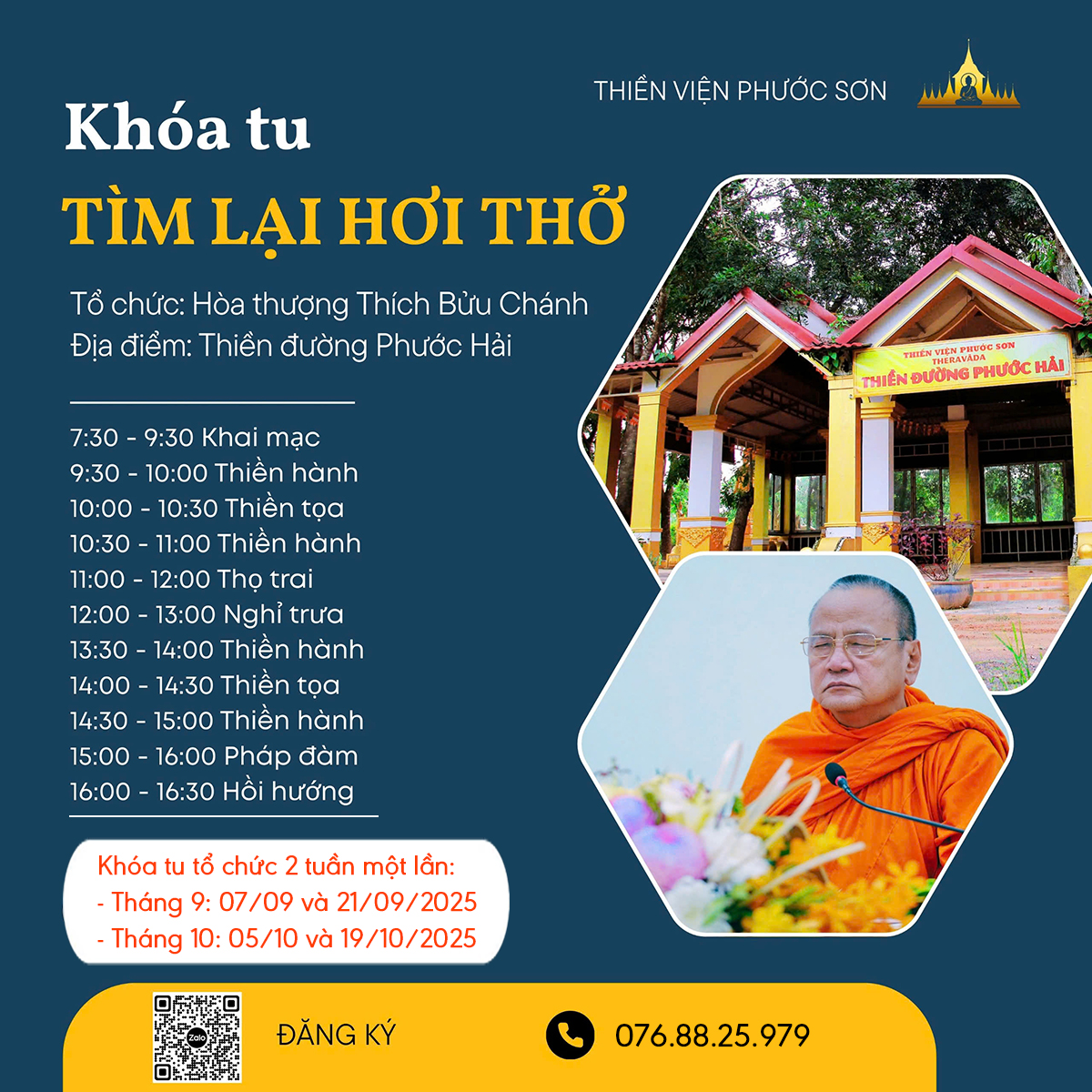 Khoá Tu Tìm Lại Hơi Thở. Thiền Viện Phước Sơn (Đồng Nai)